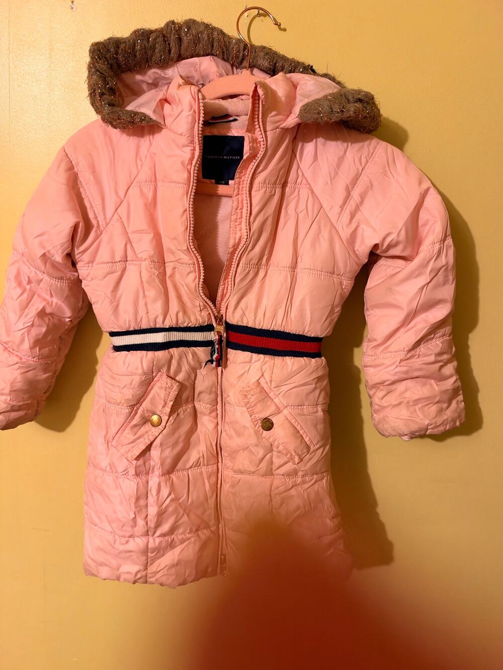 Tommy Hilfiger Girls' Belted Puffer Coat
